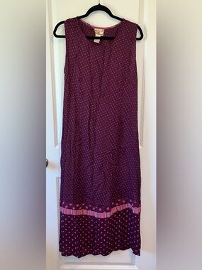 Vintage 90s April Cornell Dress Polka Dot Maxi Prairie Boho Cottagecore
